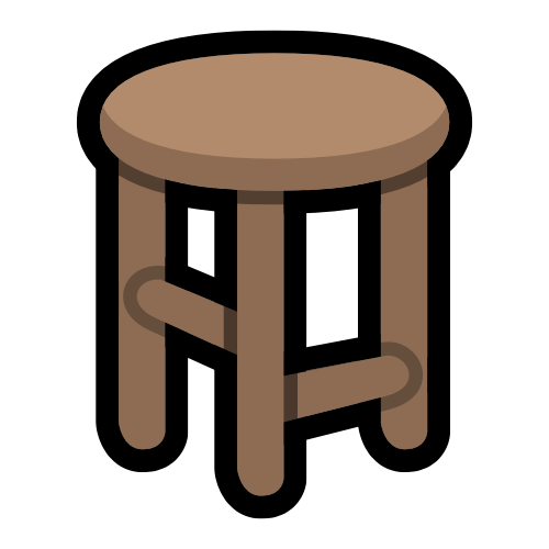 A simple wooden stool